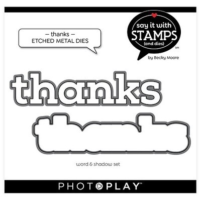 Photoplay - Say It With Stamps & Dies - Thanks - Metal Die Set