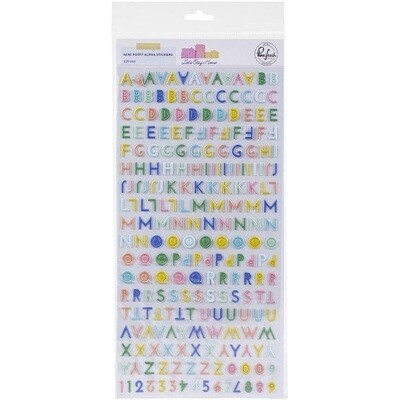 PinkFresh Studio -  Mini Puffy Alphabet Stickers - Lets Stay Home - PFRC401020 - 229pcs