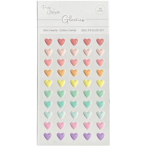 Pure & Simple - Glossies - Cotton Candy - Hearts