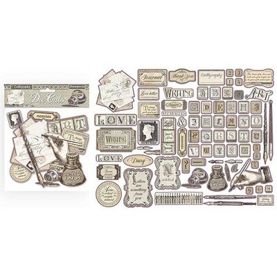 Stamperia - Calligraphy Collection -  Die Cuts - 76 pcs