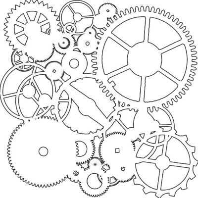 The Crafters Workshop - Mini Gears 6&quot; x 6&quot; Stencil