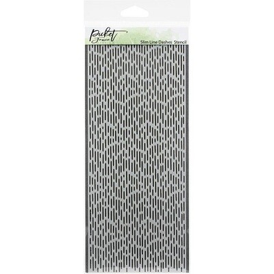Picket Fence Studios -  Slimline Stencil - Dashes -SC-198 - 4&quot; x 10&quot;