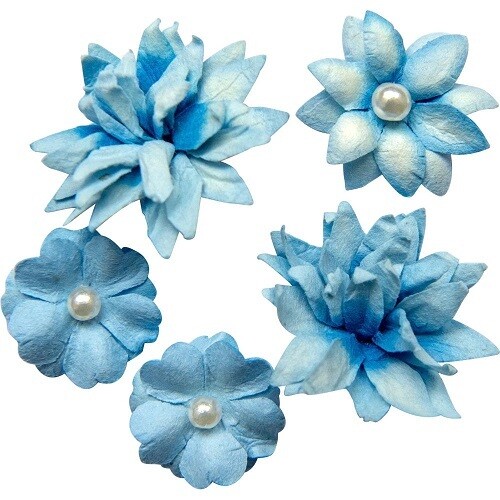 49 & Market - Mini Flower Packs - Cobalt - 5 Pcs