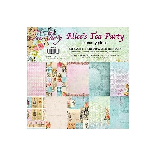 Memory Place - Alice's Tea Party Collection - 6" x 6 ' Paper Pack - MP-60313 - 10 Sheets