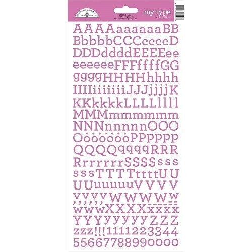 Doodlebug - My Type Alphabet Stickers - Bubblegum
