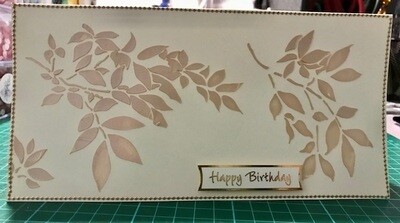 The Crafters Workshop (TCW)  - Slimline Stencil - Gentle Leaves - TCW2300