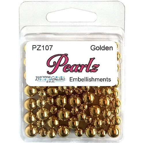 Buttons Galore & More - Pearlz - Golden