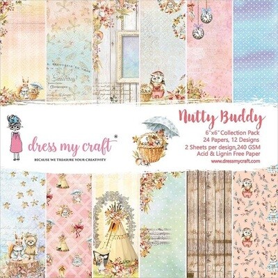 Dress My Craft - 6&quot; x 6&quot;- Nutty Buddy - Scrap Pad
