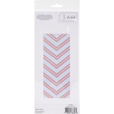 PinkFresh Studio - Layered Stencil - Double Chevron - 4" x 9" - PFST08 - 2 pcs