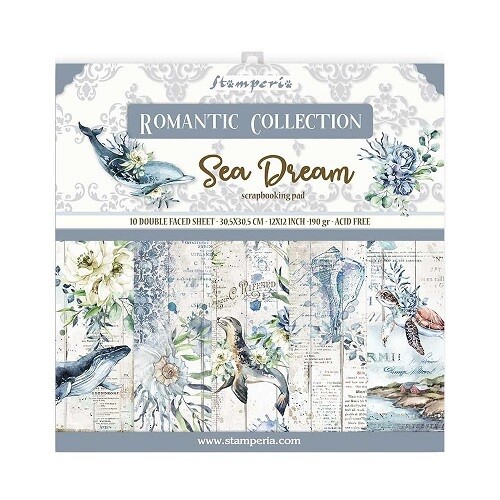 Stamperia - Romantic Collection - Sea Dream - 12" x 12" Papers - 10 sheets - SBBL87