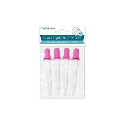 Craft Medley - Glass Squeeze Droppers - 4 Pcs