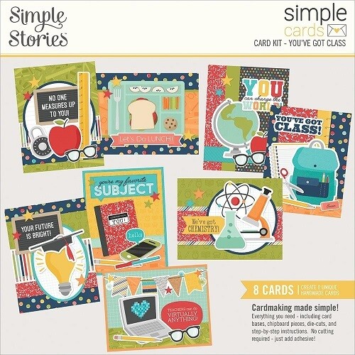 Simple Stories - Card Kit - School Life Collection - You've Got Class - 8 Cards