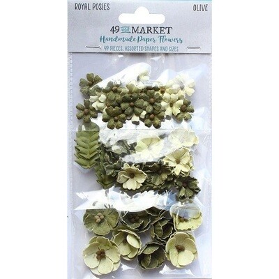 49 & Market - Royal Posies - Paper Flowers - Olive - RP34093