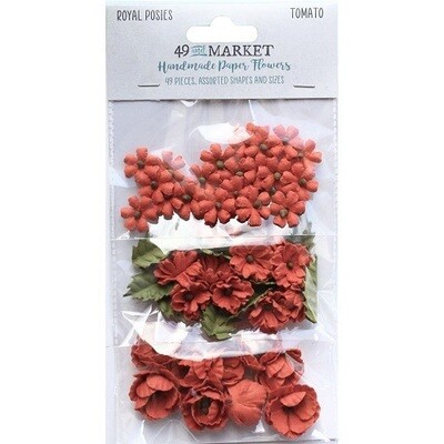 49 & Market - Royal Posies - Paper Flowers - Tomato - RP-34079