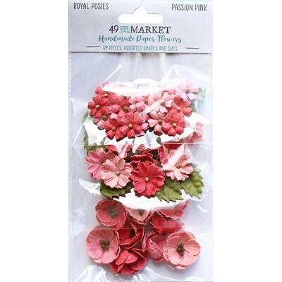 49 & Market - Royal Posies - Paper Flowers - Passion Pink - RP-34116
