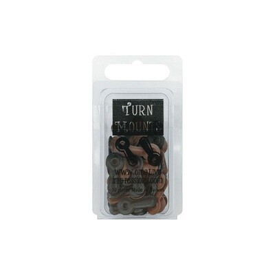 Creative Impressions - Turn Mounts - Brown &amp; Black - 50 pcs - CI84542