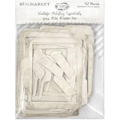 49 & Market - Vintage Artistry - Essentials  - 3" x 4" File Frame Set - 42 Pcs - VAE33706