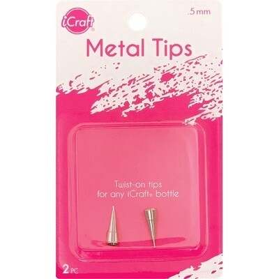 iCraft Metal Tips - for Liquid Adhesives - 0.5mm 2 pack