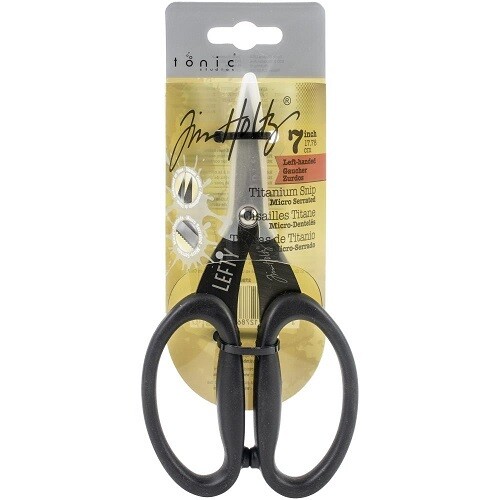 Tonic Studios &amp; Tim Holtz - Left Handed - Titanium  - 7&quot; Serrated - Snips - 2786E