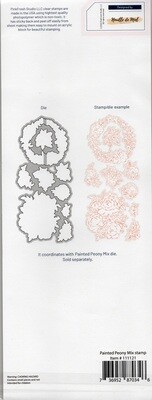 PinkFresh Studio - Painted Peony Mix - 4" x 12" - Clear Stamp -  111121