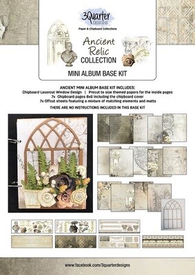 3 Quarter Designs - 6" x 8"  - Mini Album Base Kit -  Ancient Relic Collection