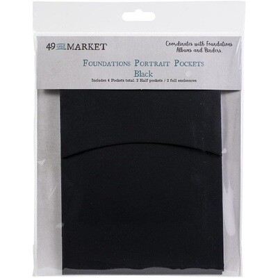49 & Market - Foundations - Portrait - Pockets - Black - 4pack