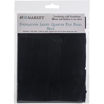 49 & Market - Foundations - Jagged - Quarter Flip Folio - Black