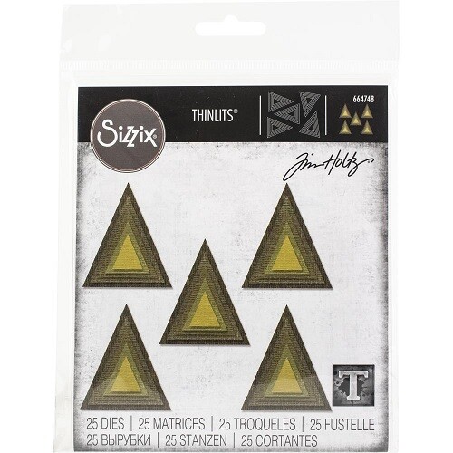 Sizzix - Framelits Dies - by Tim Holtz - Stacked Tiles - Triangles - 664748