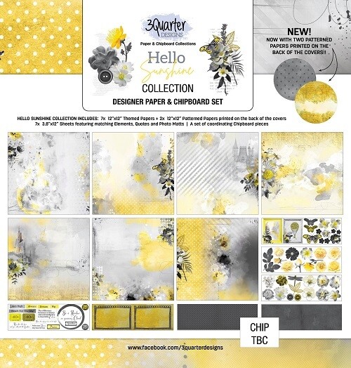 3 Quarter Designs - 12 x 12 Collections - Hello Sunshine - August 2021