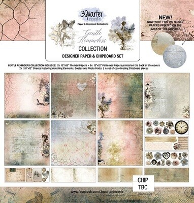 3 Quarter Designs - 6" x 8" - Mini Album Base Kit - Gentle Reminders Collection