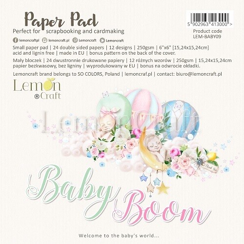 Lemoncraft - 6&quot; x 6&quot; - Baby Boom Collection - Scrap pad