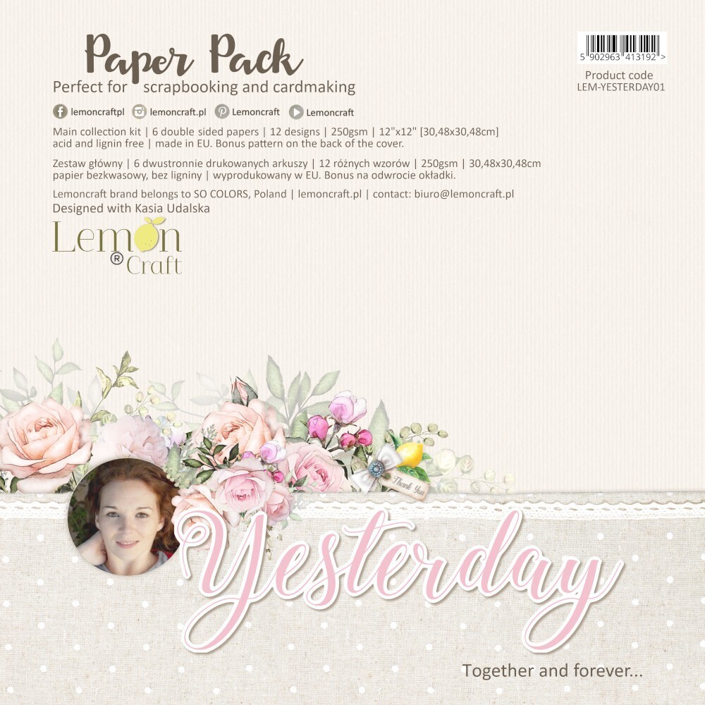 Lemoncraft - Yesterday - 12 x 12 Collection Papers