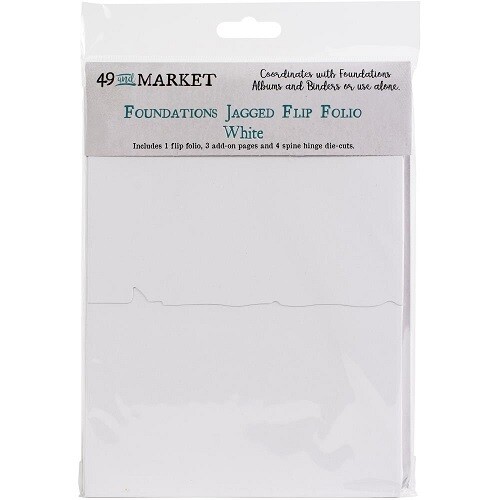 49 & Market - Foundations - Jagged - Quarter Flip Folio - White