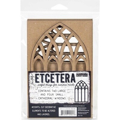 Tim Holtz - Etcetera Chipboard - Cathedral Windows