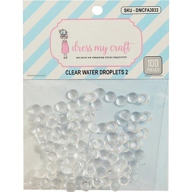 Dress My Craft - Heart Water Droplets #2 - 6mm - 100 Pack