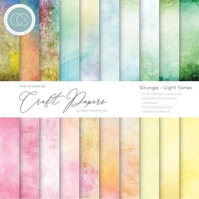 Craft Consortium - Grunge Light -  6&quot; x 6&quot; - Scrap Pad - CPAD008B - 40 Sheets