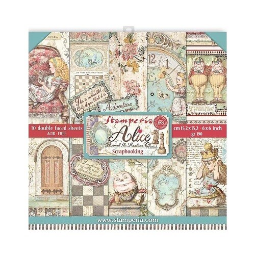 Stamperia - Alice Through the Looking Glass - 6" x 6" - Scrap Pad