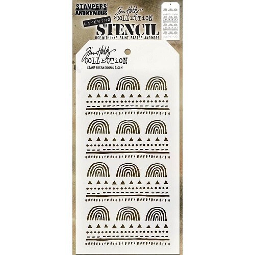 Tim Holtz - Stampers Anonymous - Layering Stencil - Nature - 4.125" x 8.5" - THS154