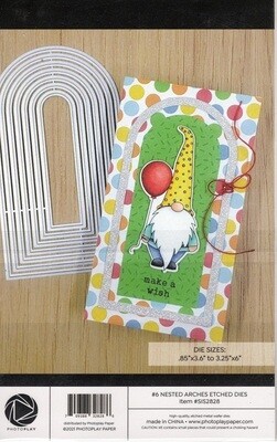 Photoplay - Slimline - Mini - #6 Nested Arches Etched Dies - SIS2828