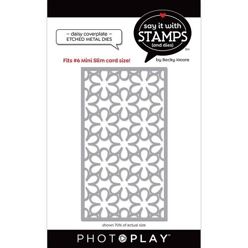 Photoplay - Slimline - Mini - #6  Daisy Cover Plate Etched Dies - SIS2831