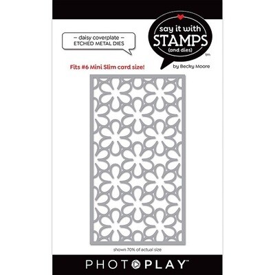 Photoplay - Mini Slimline Die - #6  Daisy Cover Plate Etched Dies - SIS2831