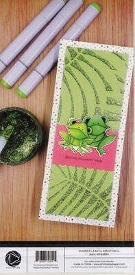 Photoplay - Slimline Stencil - Summer Leaves - 4" x 9" Stencil - SIS2854