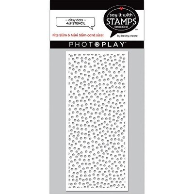 Photoplay - Slimline Stencil - Ditsy Dots - 4" x 9" Stencil - SIS2856