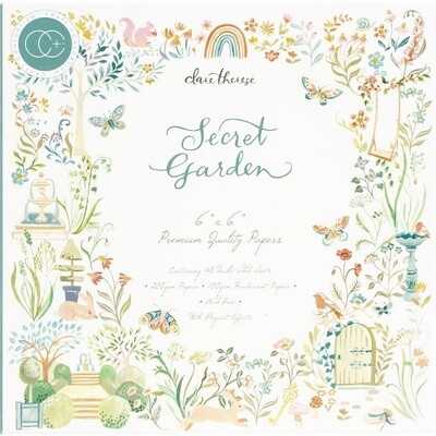 Craft Consortium - Secret Garden Collection - 6&quot; x 6&quot; -Scrap Pad - PPAD026B - 40 Sheets