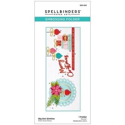Spellbinders Paper Arts - Embossing Folder - Slimline - Big Dots - SES-023
