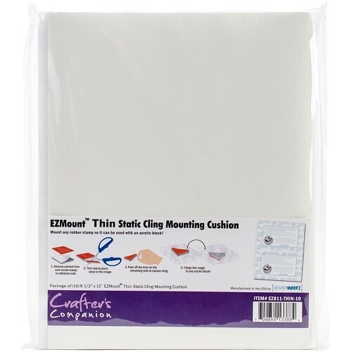 Crafters Companion - EZ Mount Static Cling Foam - Single sheet - 8.5&quot; x 11&quot; - EZTHIN