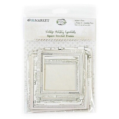 49 & Market - Vintage Artistry - Essentials - Frames - Square Stitched - VAE34604 -  6 Pcs