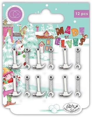 Craft Consortium - Made By Elves - Charms - Elves Tools  - 12 Pcs