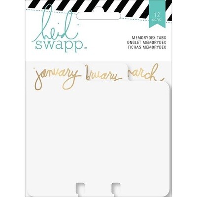 Heidi Swapp - Memorydex - Month Tabbed Card Dividers - 12 pack