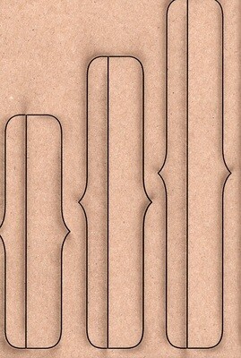 Stampers Anonymous - Designed by Tim Holtz - Etcetera - Chipboard - Bracket Trims - THETC010